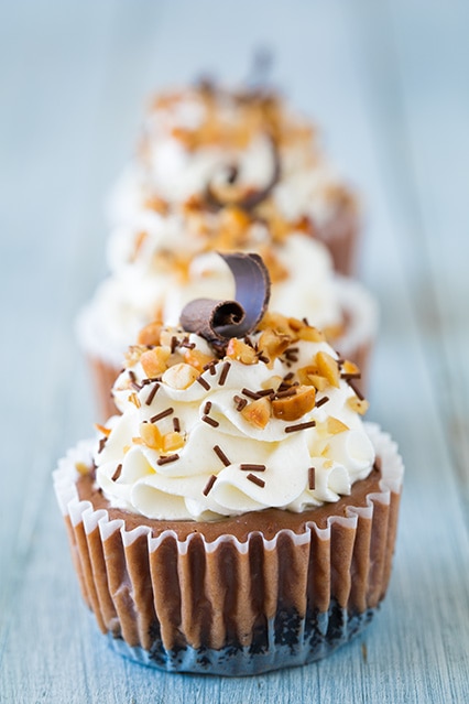 Nutella Cheesecake Cupcakes | Cooking Classy