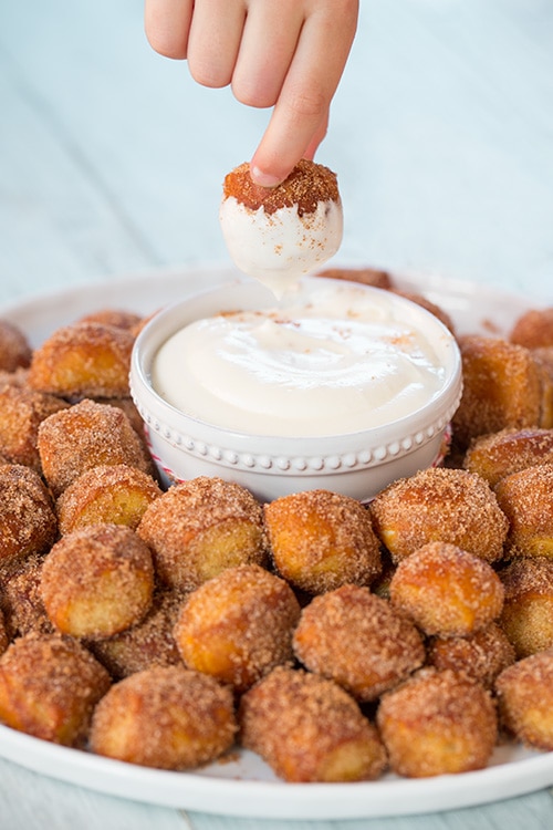 Copycat Auntie Anne's Cinnamon Sugar Pretzel Bites | Cooking Classy