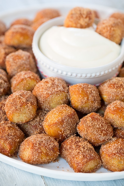 Copycat Auntie Anne's Cinnamon Sugar Pretzel Bites | Cooking Classy