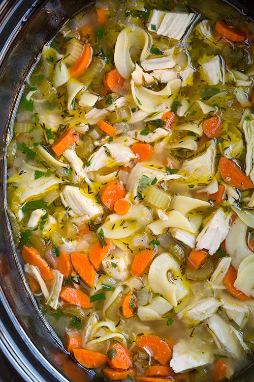 Slow Cooker Chicken Noodle Soup | Cooking Classy