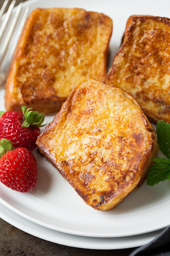 Angel Food Cake French Toast with Fresh Strawberry Syrup | Cooking Classy
