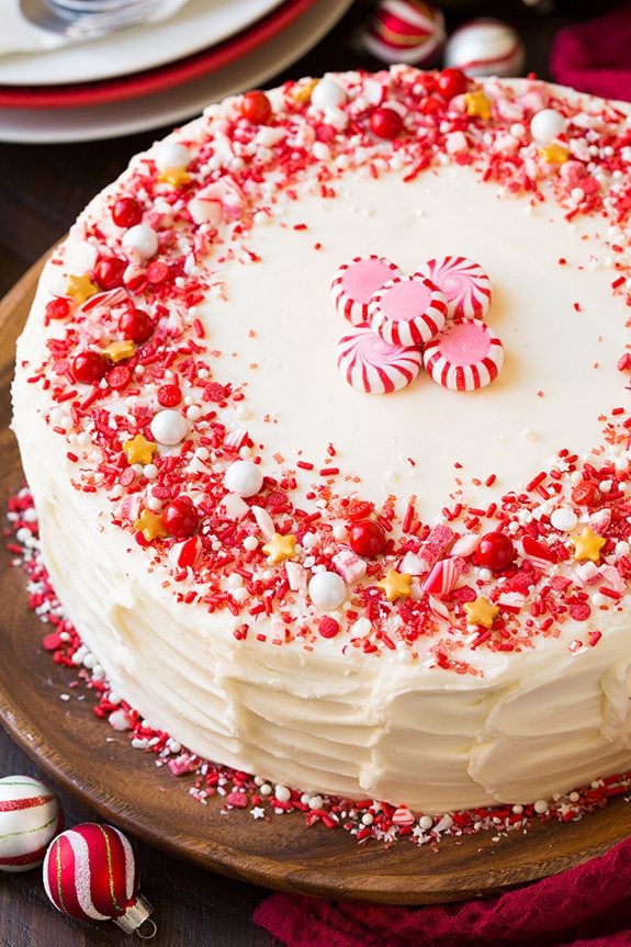 Peppermint Chocolate Cake with Peppermint Buttercream Frosting | Cooking Classy