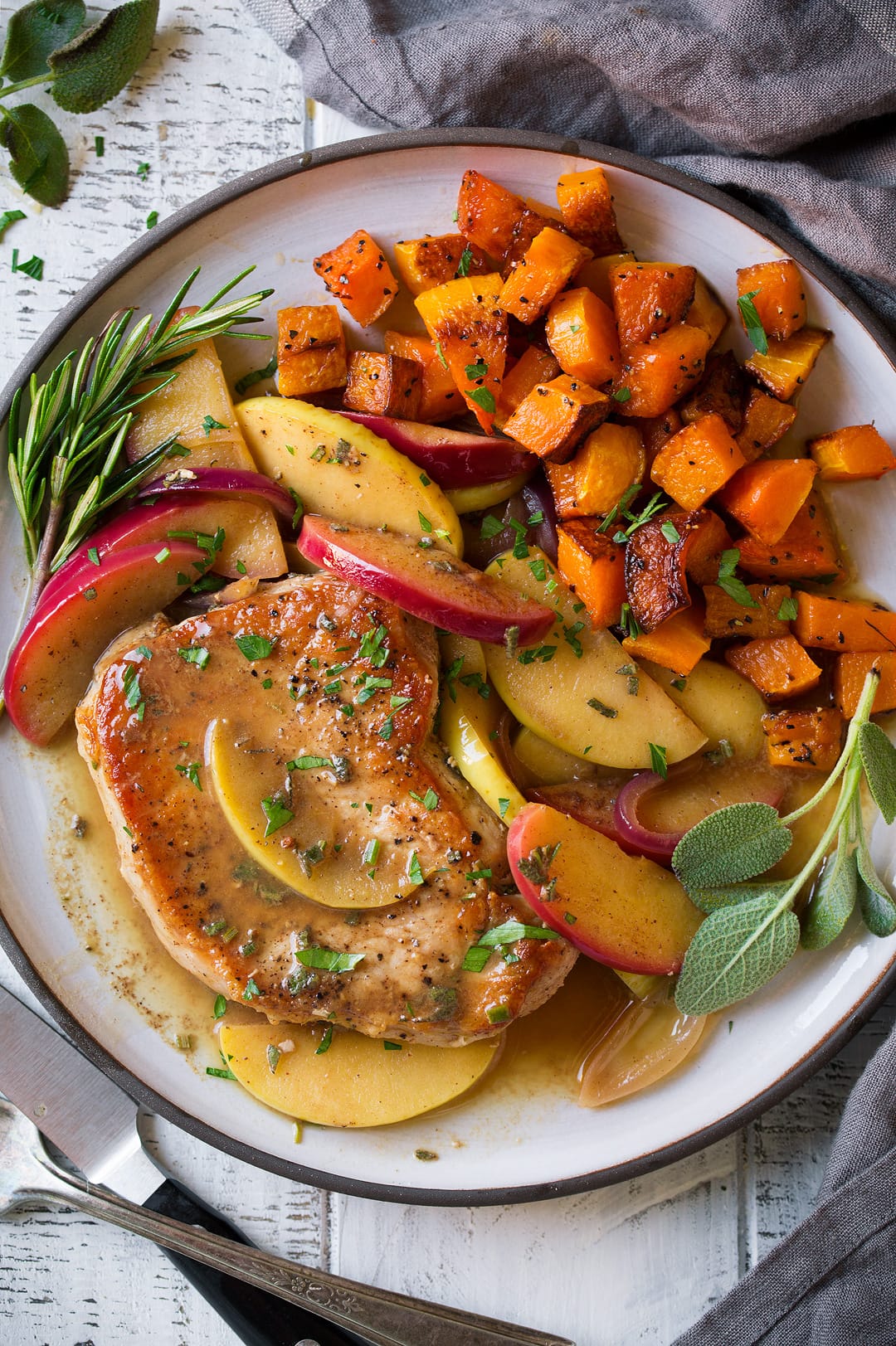 Pork Chops with Apples and Onions