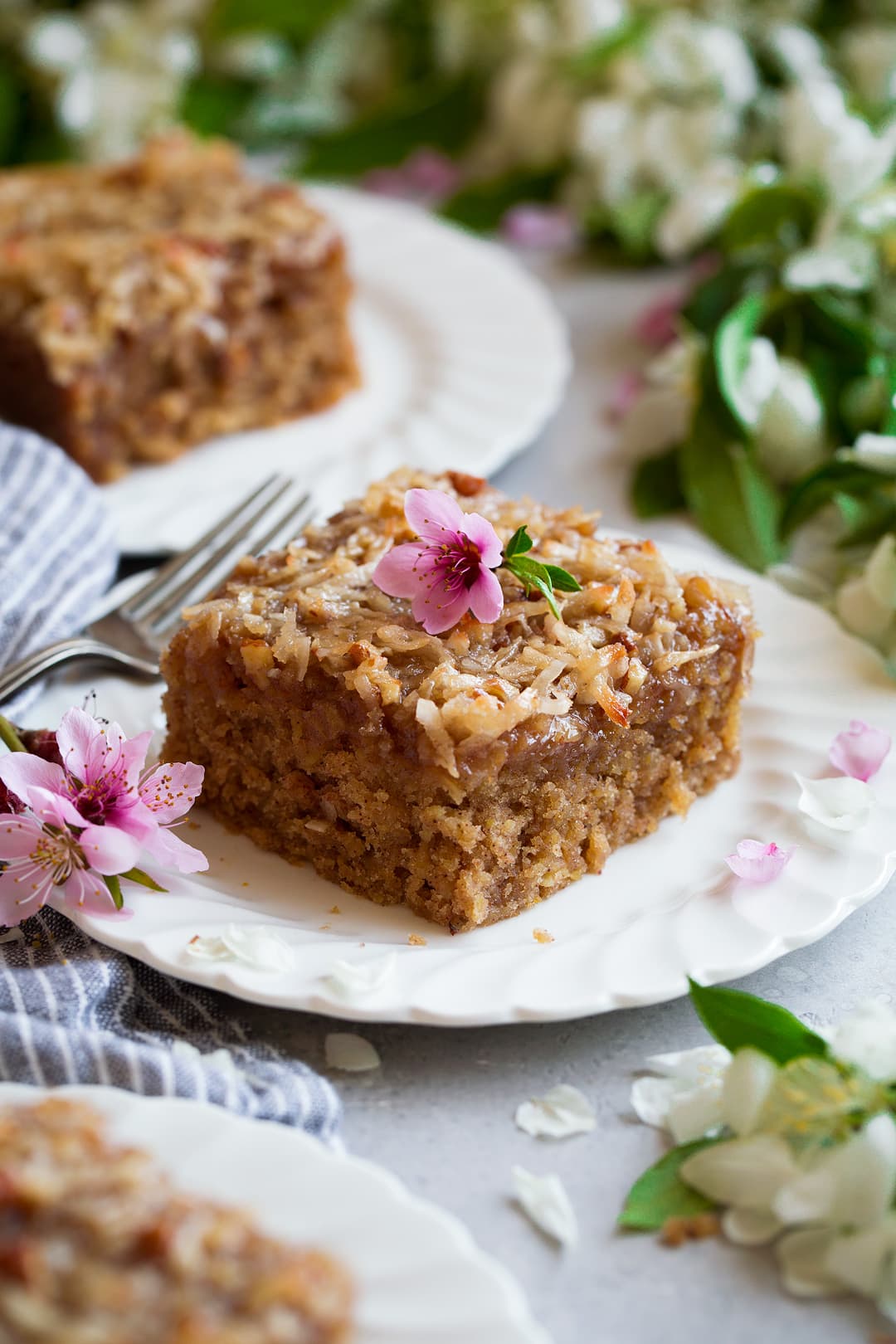 Oatmeal Cake in 9 by 9-inch pan