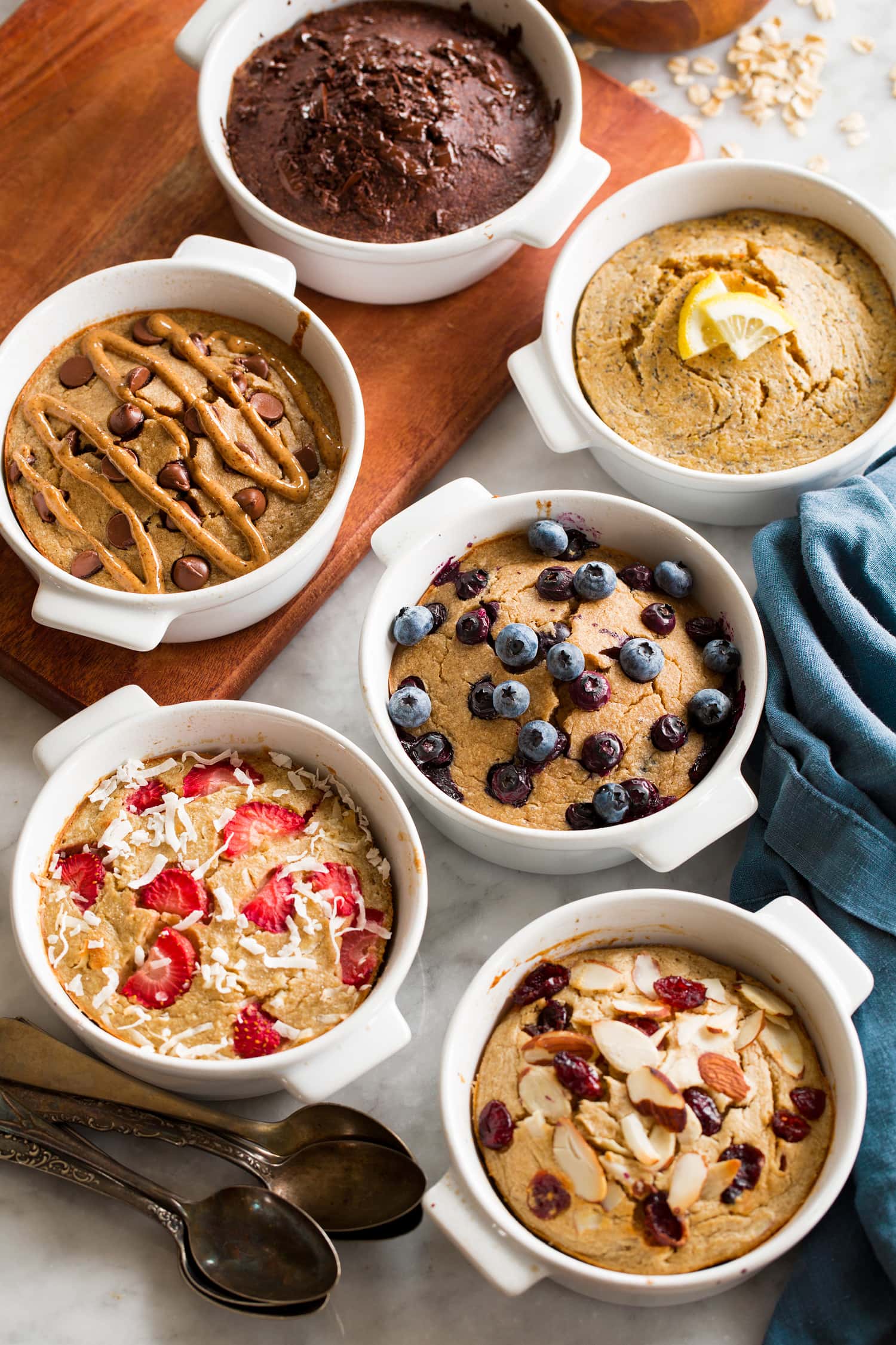 Baked Oats Baked oats made with six different flavors.