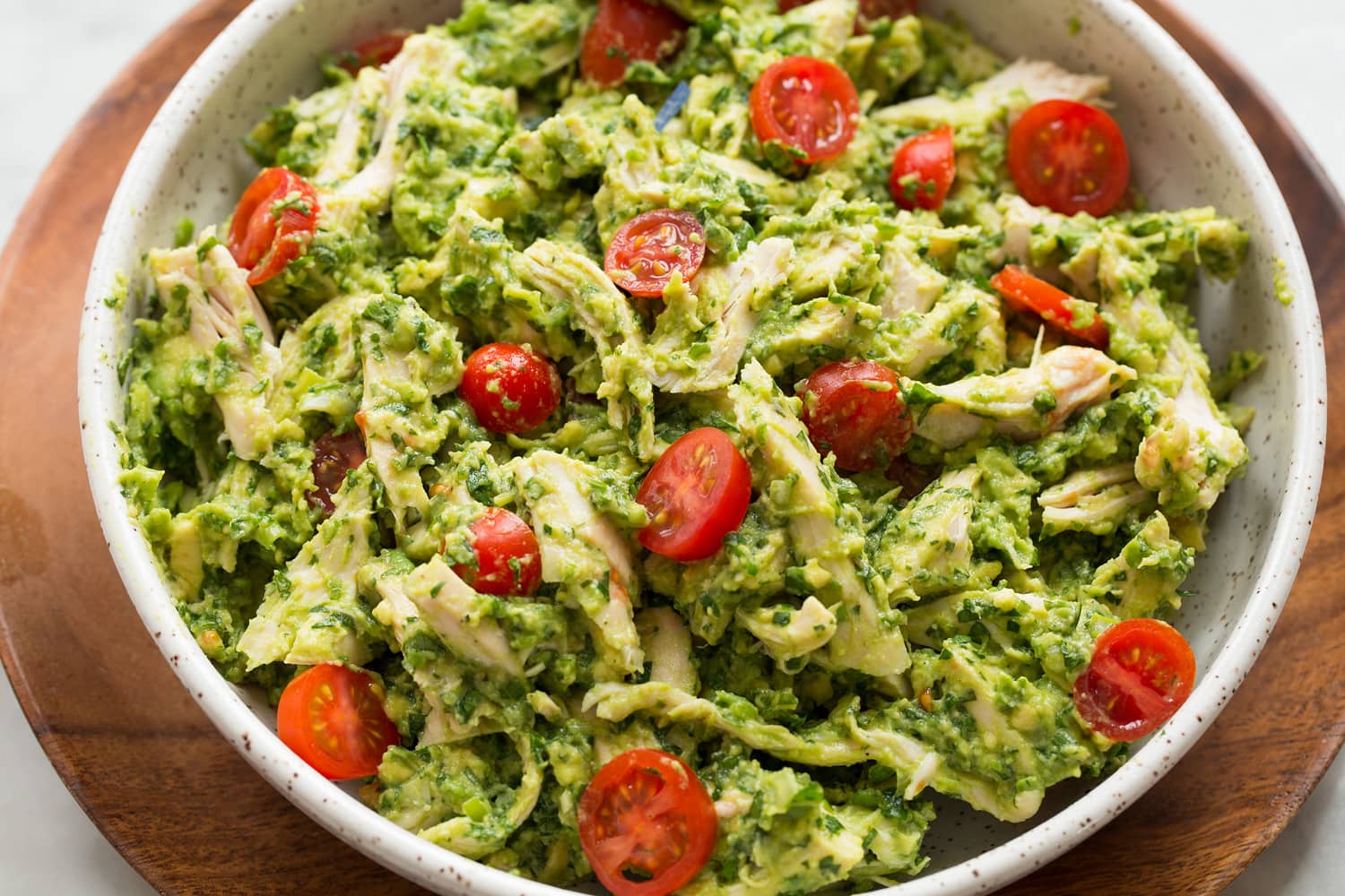 Avocado Chicken Salad Avocado chicken salad finished.