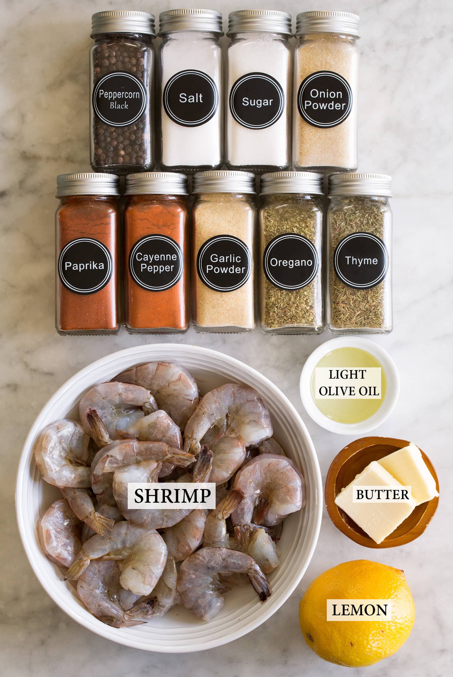 Blackened Shrimp Ingredients needed to make blackened shrimp.