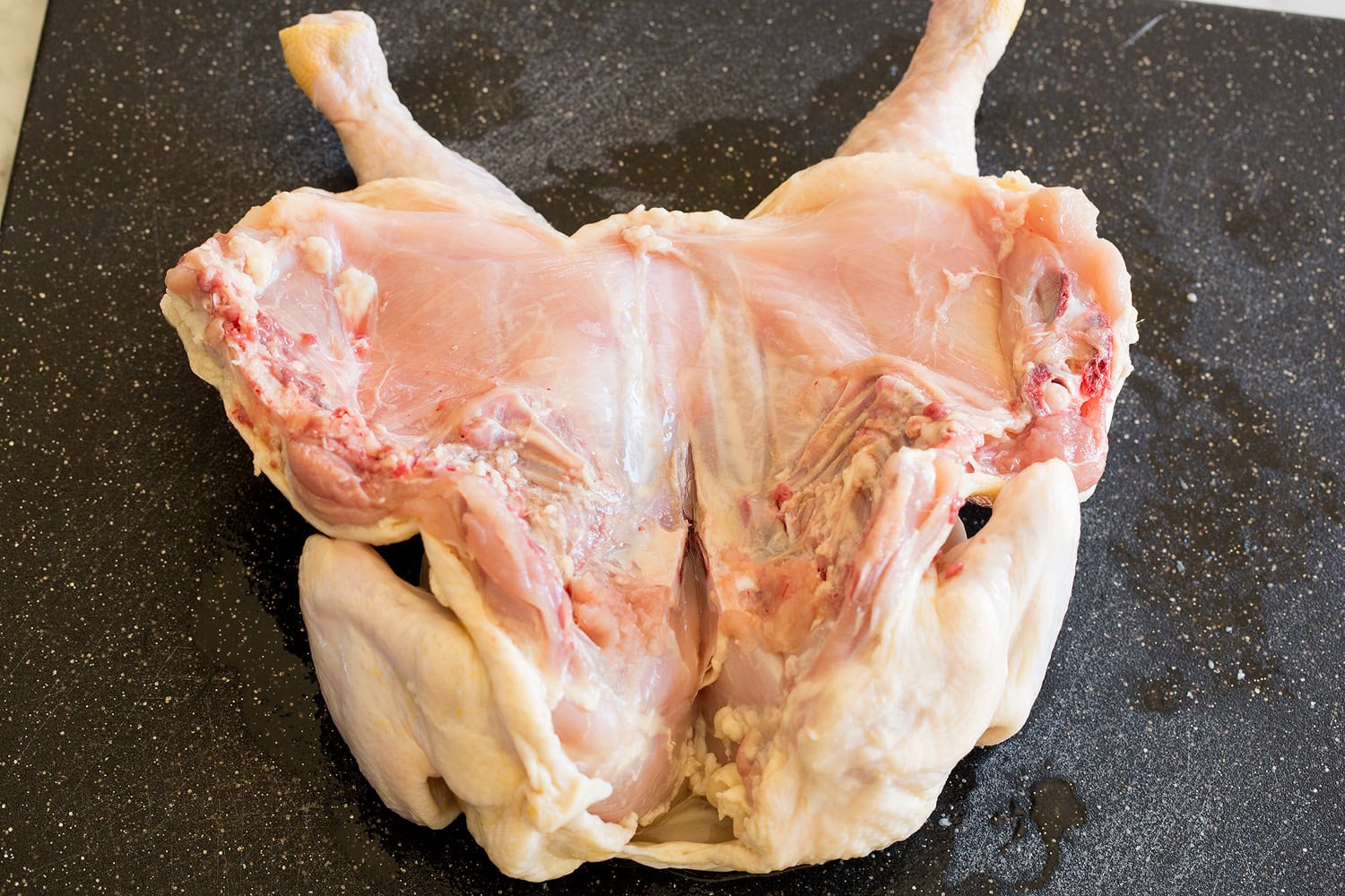Spatchcock Chicken Butterflied whole chicken.